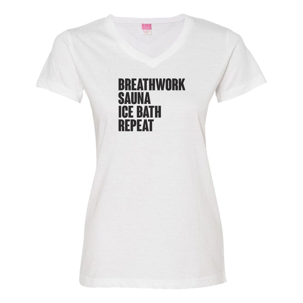 Luke Storey | Breathwork Black Print Women's V-Neck