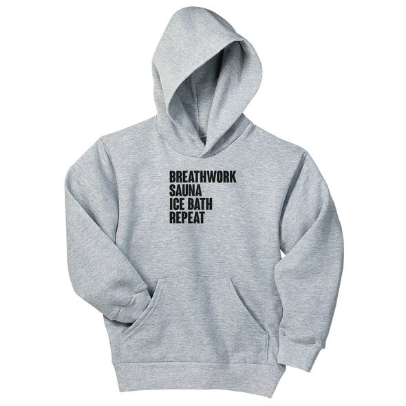 Luke Storey | Breathwork Black Print Youth Hoodie