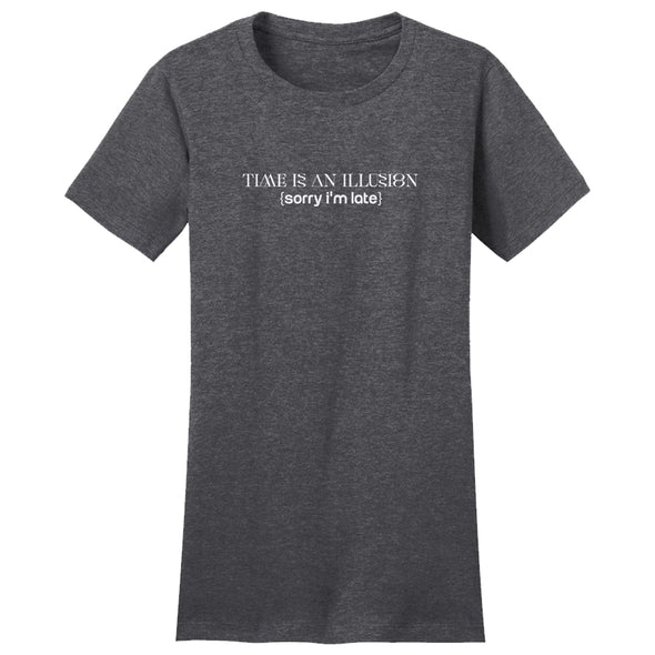 Luke Storey | Time Illusion White Women's Fitted Tee