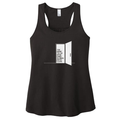 Luke Storey | Open Mind White Women's Racerback Tank