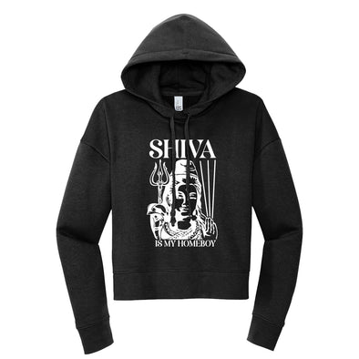 Luke Storey | Shiva White Print Women's Fleece Hoodie