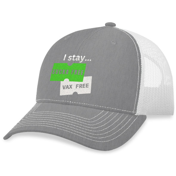 Megan McGlover | I Stay Sucka Vax Free White Text Hat