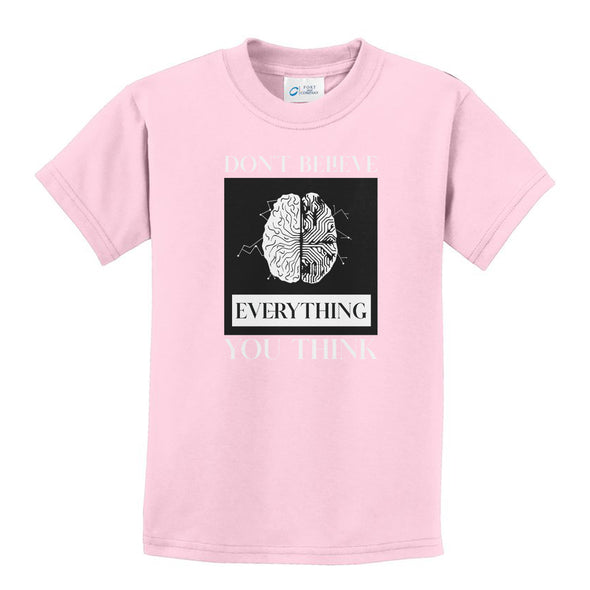 Luke Storey | Brain Think White Print Youth Tee