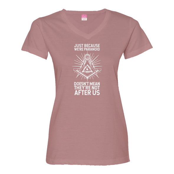 Luke Storey | Paranoid White Print Women's V-Neck