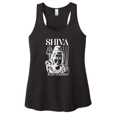 Luke Storey | Shiva White Print Women's Racerback Tank