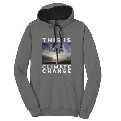 Luke Storey | Climate Change White Print Men's Fleece Hoodie