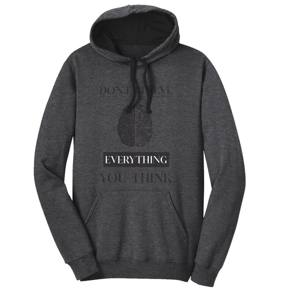 Luke Storey | Brain Think Black Print Men's Fleece Hoodie