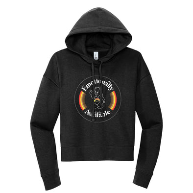 Luke Storey | Emotionally Available White Print Women's Fleece Hoodie