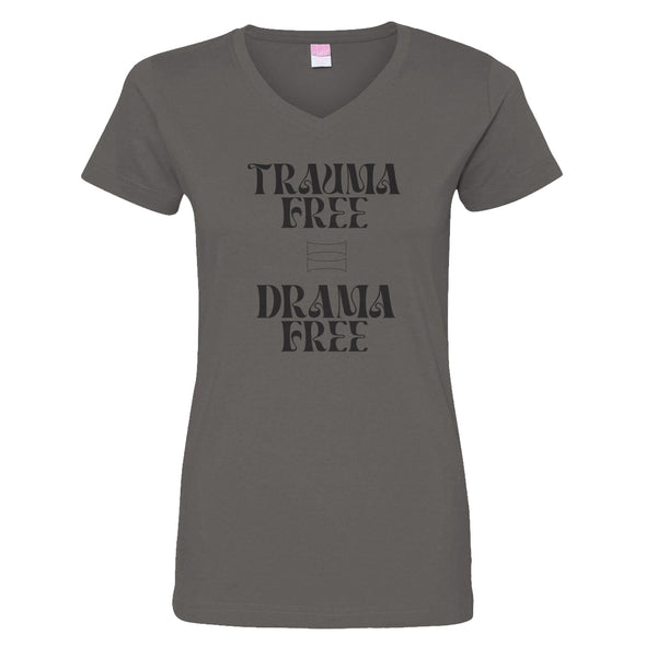 Luke Storey | Trauma Free Black Print Women's V-Neck