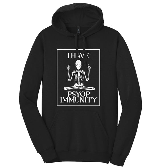 Luke Storey | Psy Immunity White Print Men's Fleece Hoodie