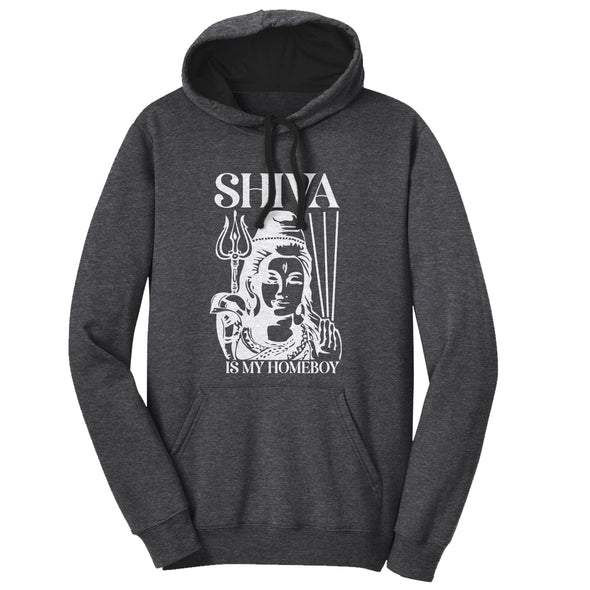 Luke Storey | Shiva White Print Men's Fleece Hoodie