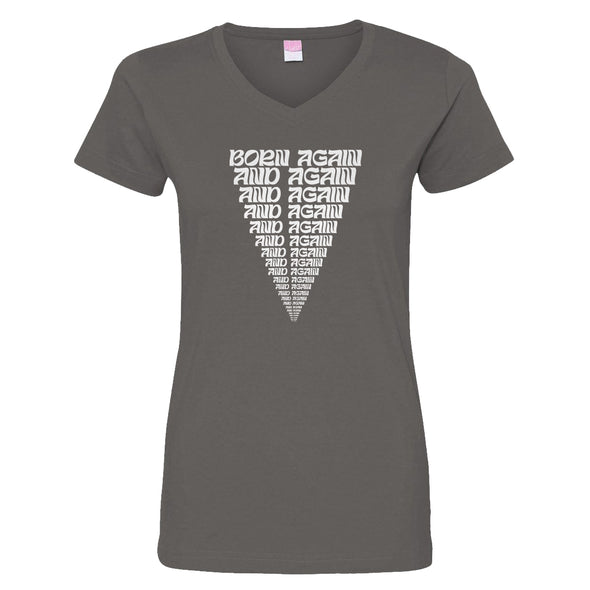 Luke Storey | Born Again White Print Women's V-Neck