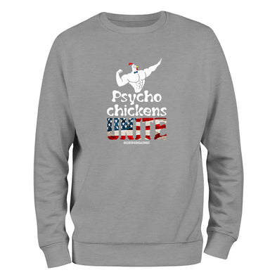 Certified Health Nut | Psycho Chickens Patriotic Crewneck Sweatshirt