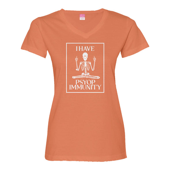 Luke Storey | Psy Immunity White Print Women's V-Neck