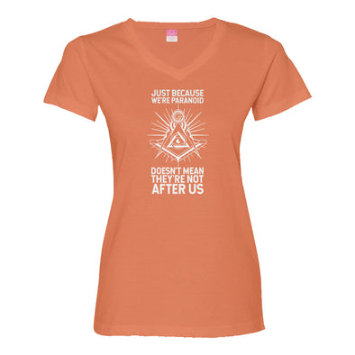 Luke Storey | Paranoid White Print Women's V-Neck