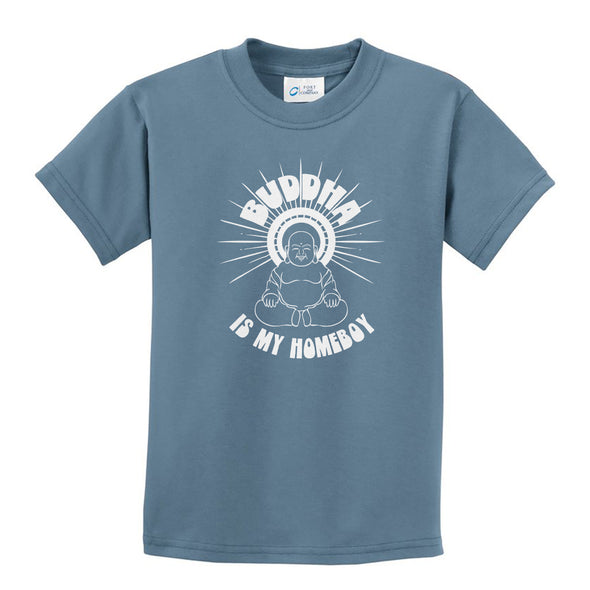 Luke Storey | Buddha Is My Homeboy White Print Youth Tee