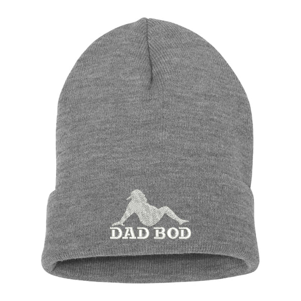 Jarah 30 | Dad Bod Silhouette White Beanie