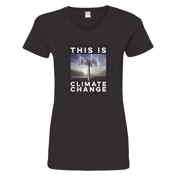 Luke Storey | Climate Change Black #2 Print Women's V-Neck