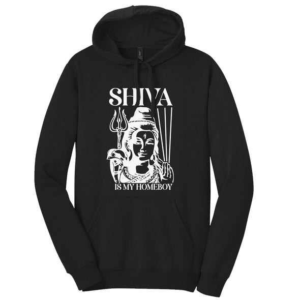 Luke Storey | Shiva White Print Men's Fleece Hoodie