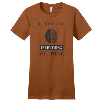 Luke Storey | Brain Think Black Print Women's Fitted Tee