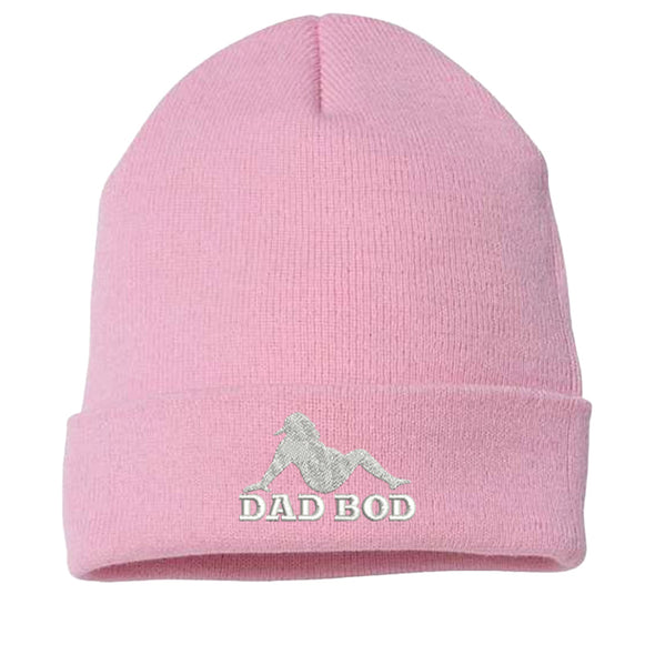 Jarah 30 | Dad Bod Silhouette White Beanie