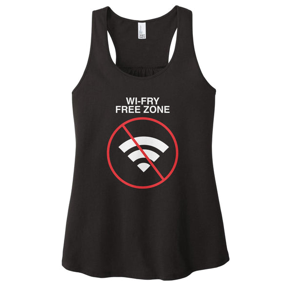 Luke Storey | Wi Fry White Print Women's Racerback Tank