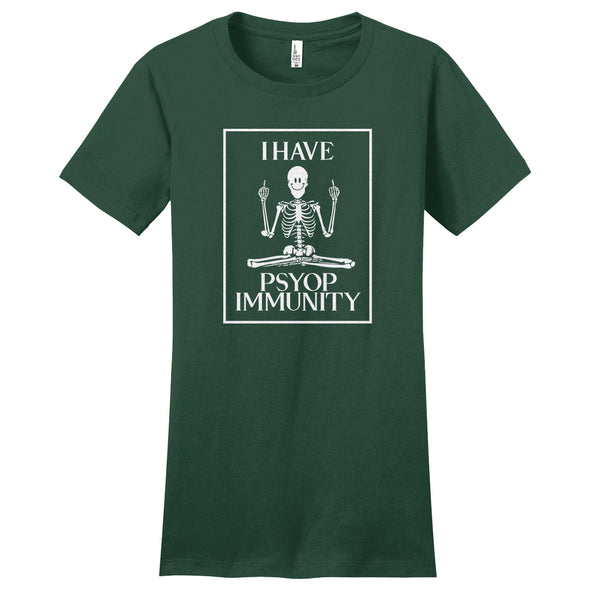 Luke Storey | Psy Immunity White Print Women's Fitted Tee