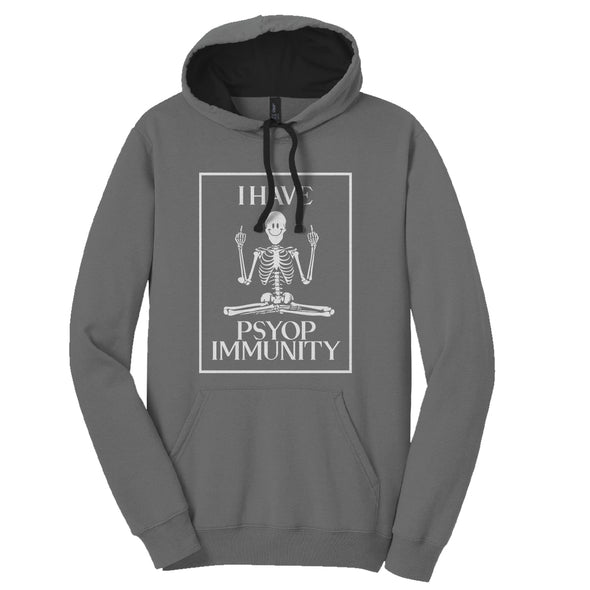 Luke Storey | Psy Immunity White Print Men's Fleece Hoodie