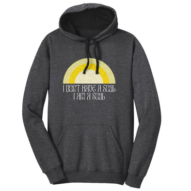 Luke Storey | I Am A Soul White Print Men's Fleece Hoodie