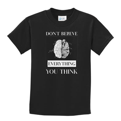 Luke Storey | Brain Think White Print Youth Tee