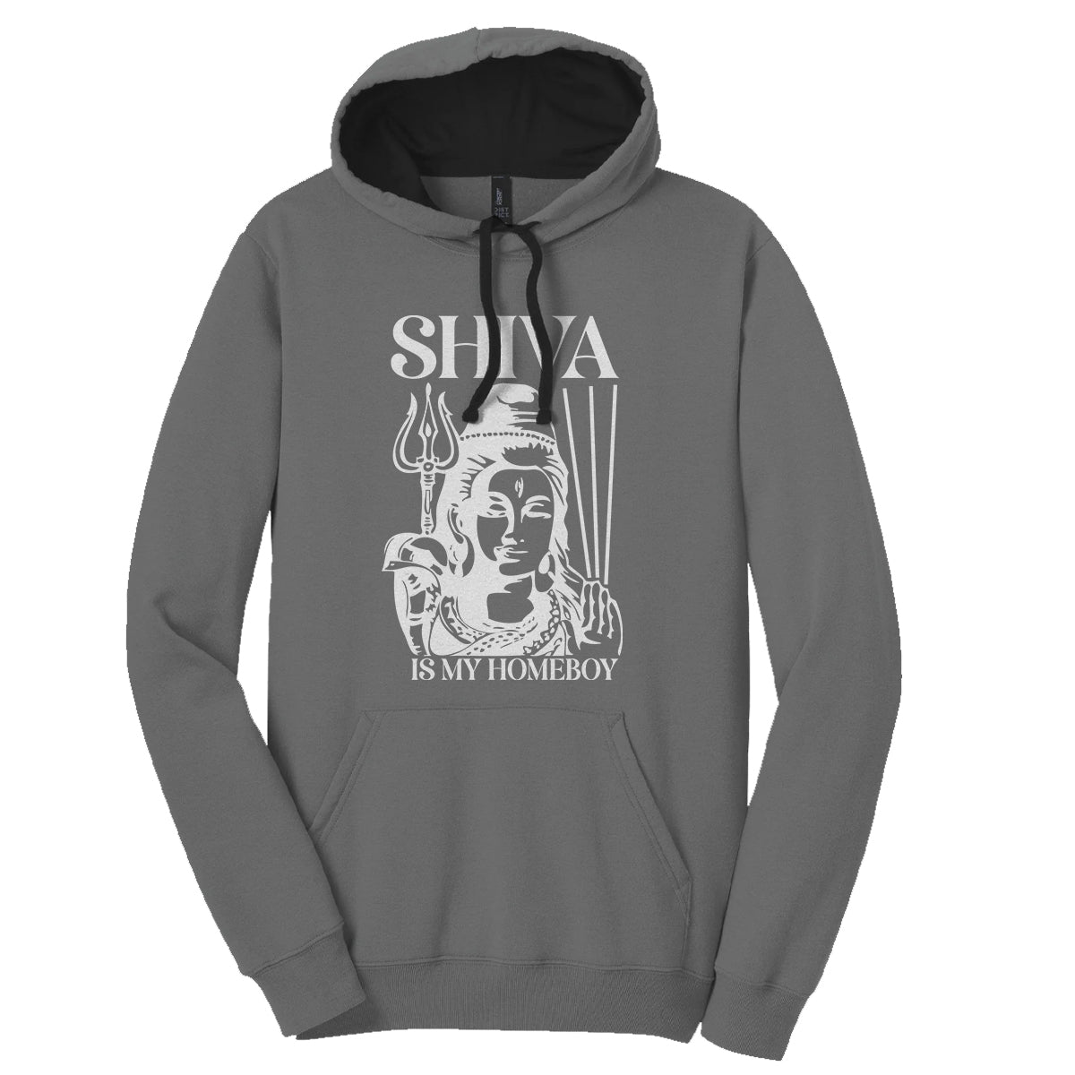 Luke Storey | Shiva White Print Men's Fleece Hoodie – Blue Pack Merch