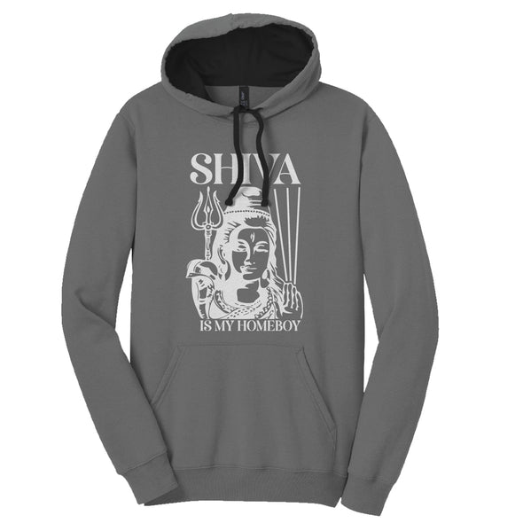 Luke Storey | Shiva White Print Men's Fleece Hoodie