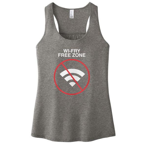 Luke Storey | Wi Fry White Print Women's Racerback Tank