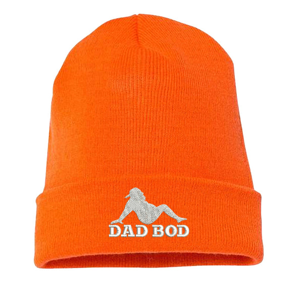 Jarah 30 | Dad Bod Silhouette White Beanie