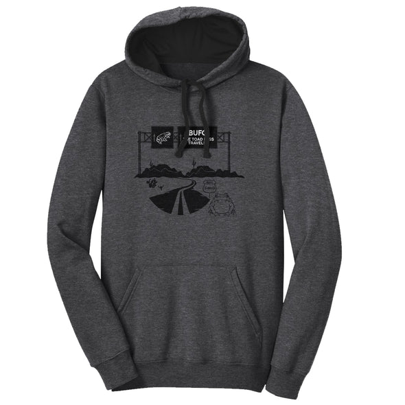 Luke Storey | Bufo Black Print Men's Fleece Hoodie