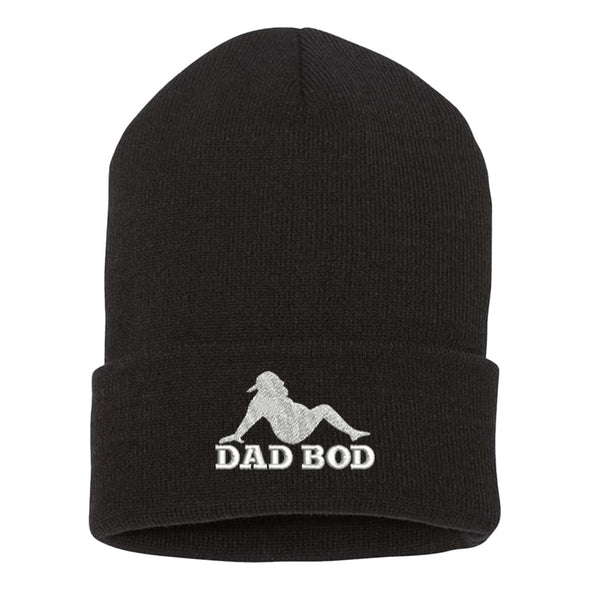 Jarah 30 | Dad Bod Silhouette White Beanie