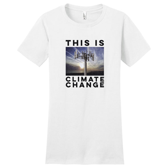 Luke Storey | Climate Change Black Print Women's Fitted Tee