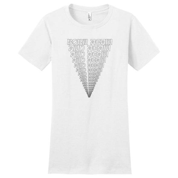 Luke Storey | Born Again Black Print Women's Fitted Tee