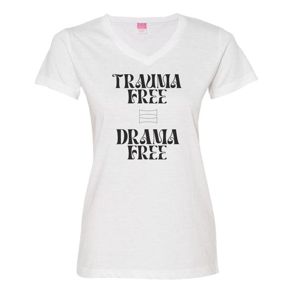 Luke Storey | Trauma Free Black Print Women's V-Neck