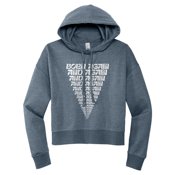 Luke Storey | Born Again White Print Women's Fleece Hoodie