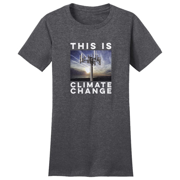 Luke Storey | Climate Change White Print Women's Fitted Tee