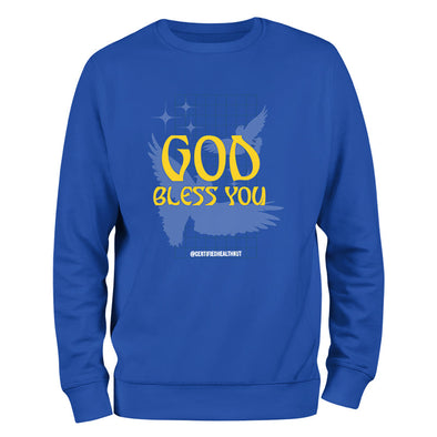 Certified Health Nut | God Bless You Crewneck Sweatshirt