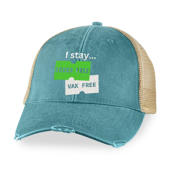 Megan McGlover | I Stay Sucka Vax Free White Text Hat