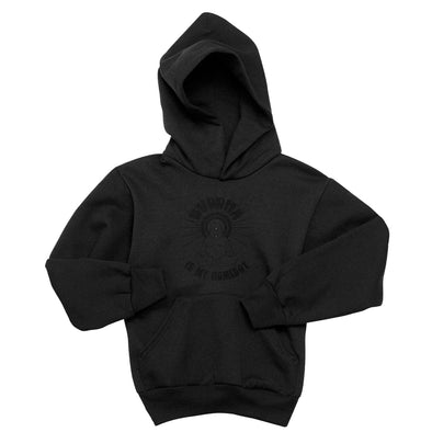 Luke Storey | Buddha Is My Homeboy Black Print Youth Hoodie