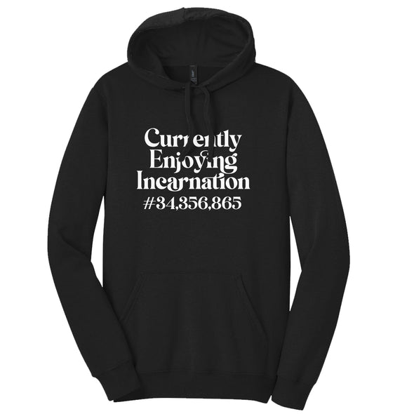 Luke Storey | Incarnation White Print Men's Fleece Hoodie