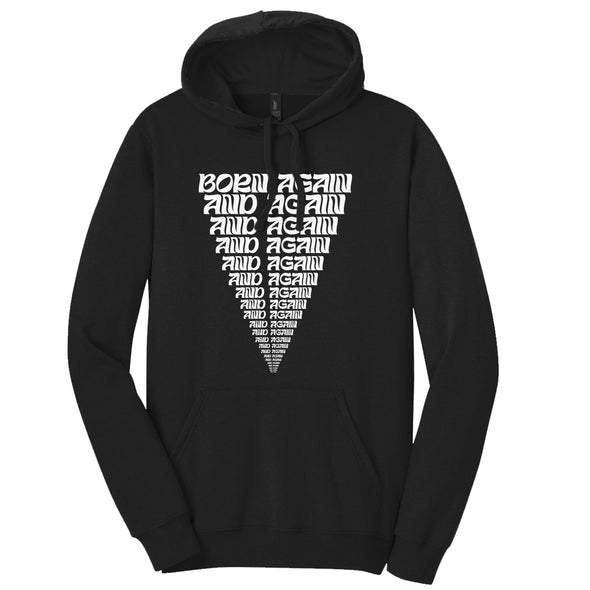 Luke Storey | Born Again White Print Men's Fleece Hoodie