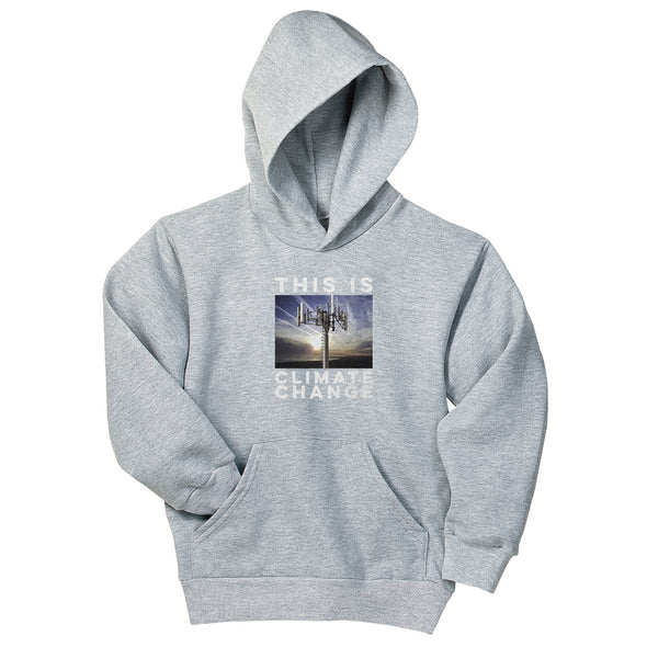 Luke Storey | Climate Change White Print Youth Hoodie