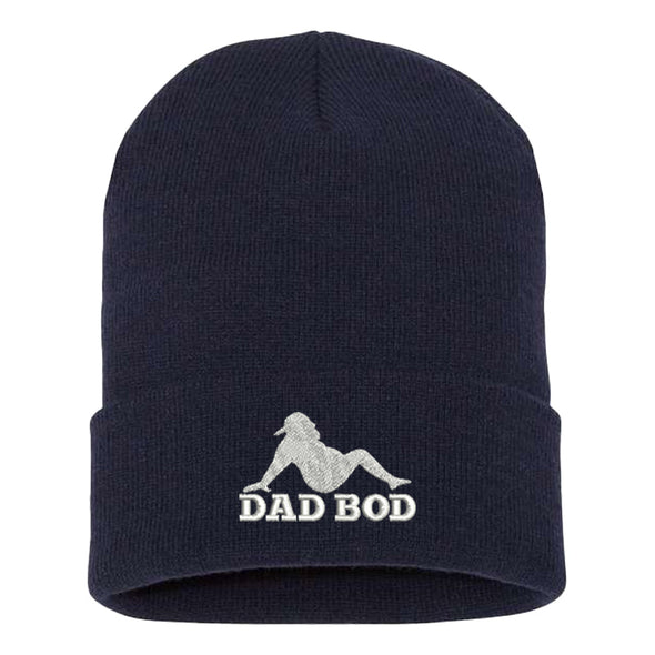 Jarah 30 | Dad Bod Silhouette White Beanie