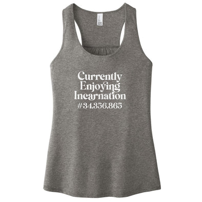 Luke Storey | Incarnation White Print Women's Racerback Tank