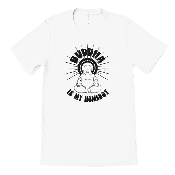 Luke Storey | Buddha Is My Homeboy Black Print Men's Tee